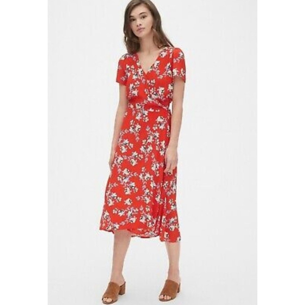 GAP Floral Wrap Dress